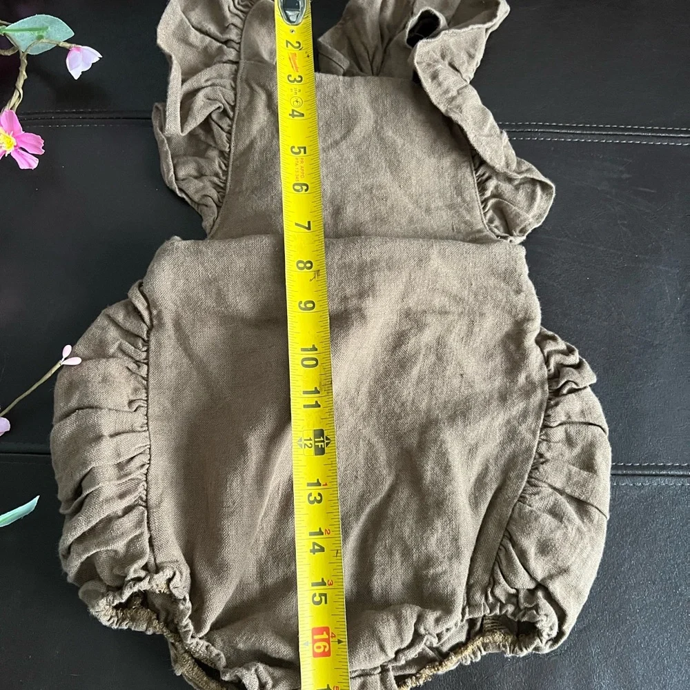 FREYA LILLIE girls linen romper z 2-3 - Picture 7 of 7